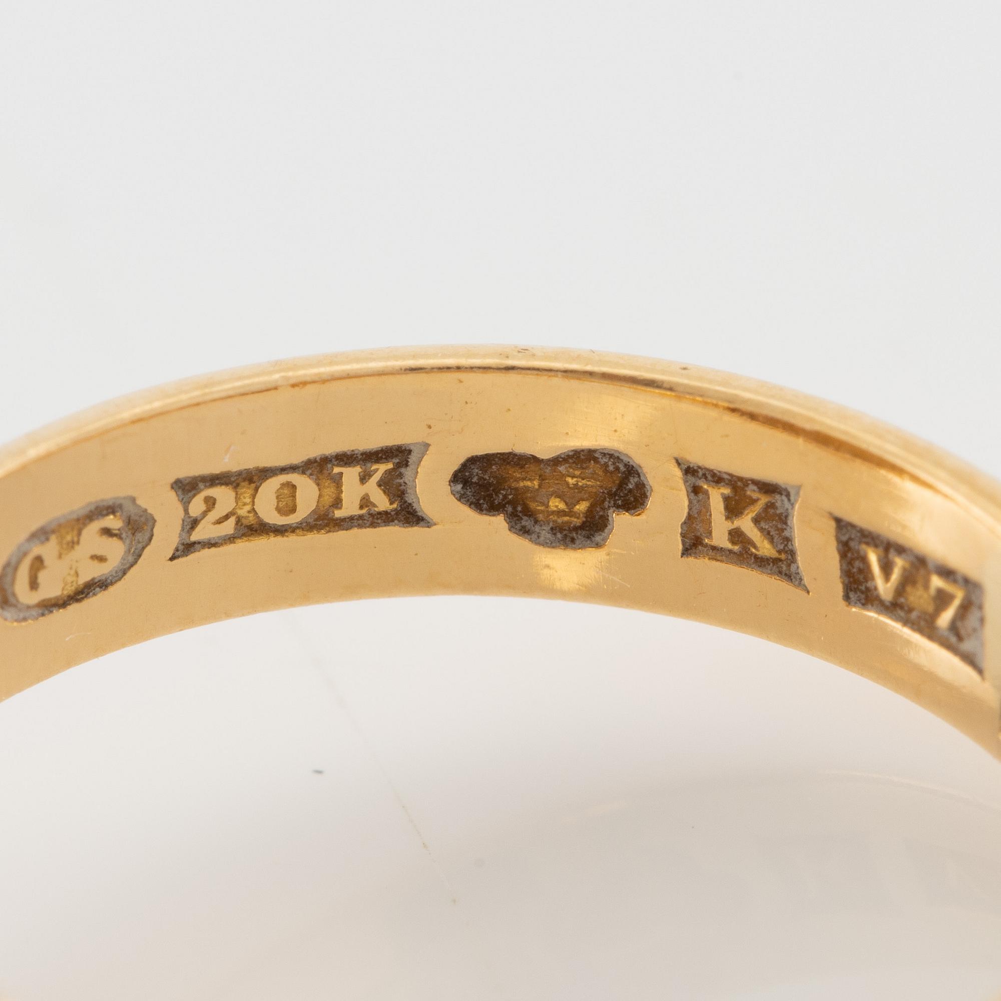 Sigillring 20K guld.