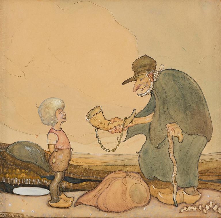 Gustaf Adolf Tenggren, The horn.