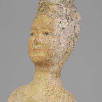 Eight earthenware figures, Ming dynasty.