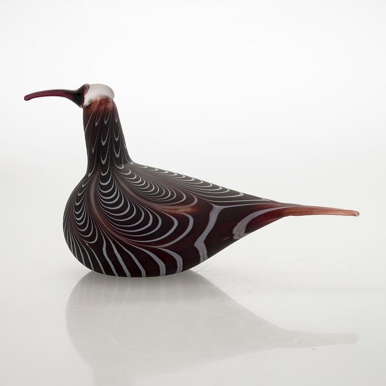 Oiva Toikka, lasilintu, "Kuovi", signeerattu O. Toikka Nuutajärvi.