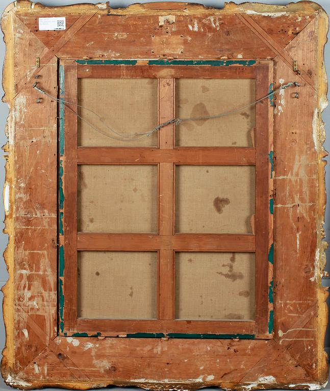 OKÄND KONSTNÄR, olja på duk, uppfodrad, troligen 1700-tal.