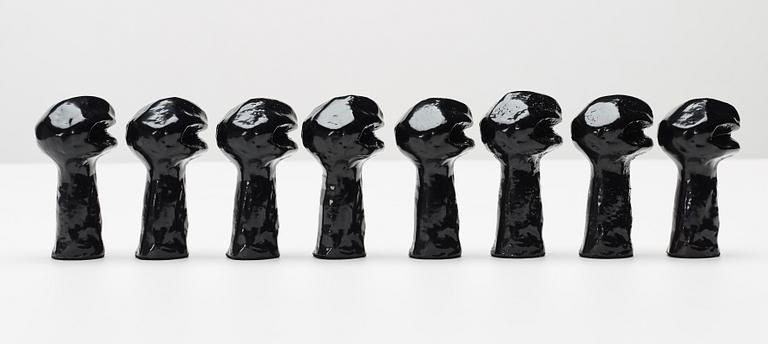 Bengt Lindström, chess game with chess pieces, executed around 1994-95.