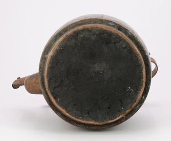 KAFFEPANNA, koppar, märkt DAE o GB, 1800-talets första hälft.