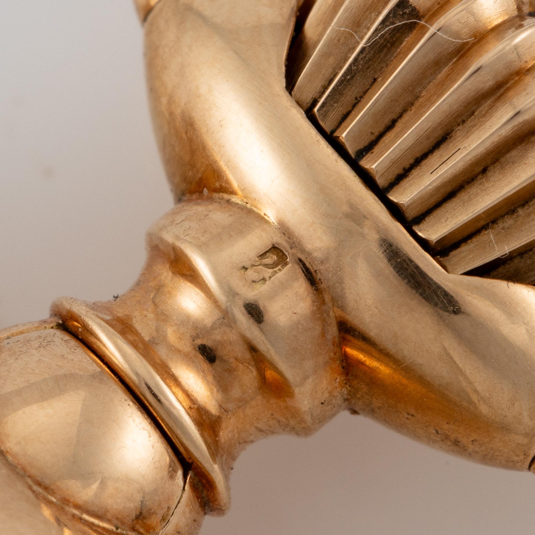 IWC, pocket watch, hunter, 14K gold, 52 mm.