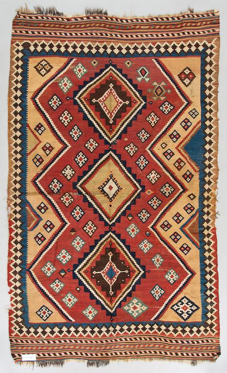 A Qashqai Kilim carpet, South Persia ca. 246 x 156 cm.