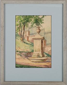 OKÄND KONSTNÄR, 7 st, akvareller, sign J Galewski och dat 1961.