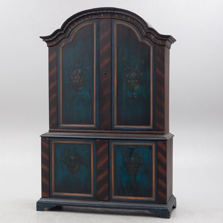 A painted cabinet, 18th/19th Century.