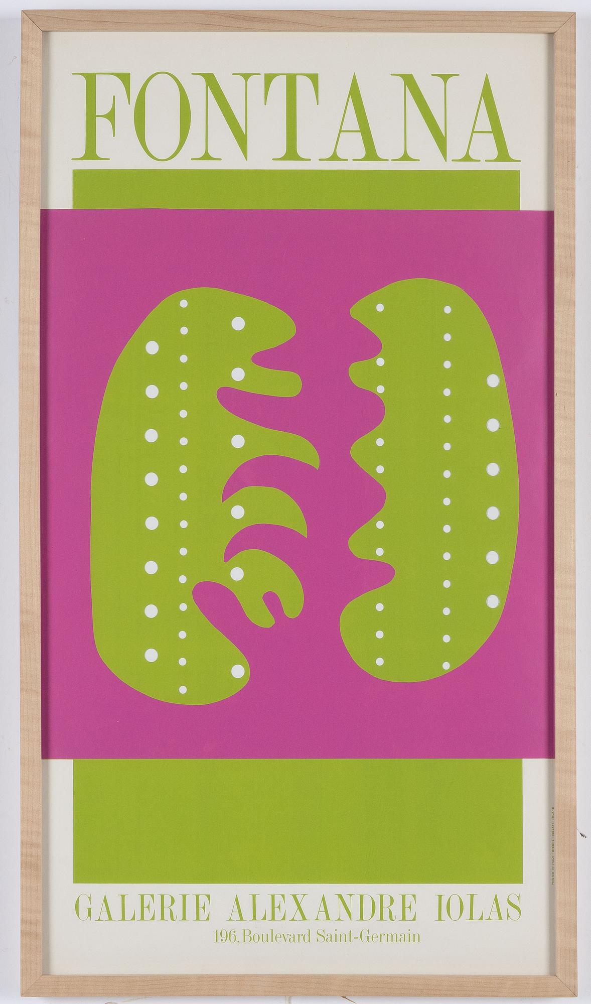 Lucio Fontana, exhibition poster, "Fontana" Galerie Alexandre.