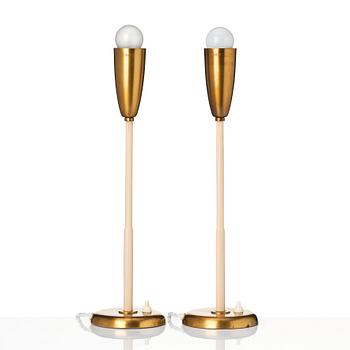 Harald Notini, a pair of table lamps, model '15602', Arvid Böhlmarks Lampfabrik, Sweden, 1940-50s.