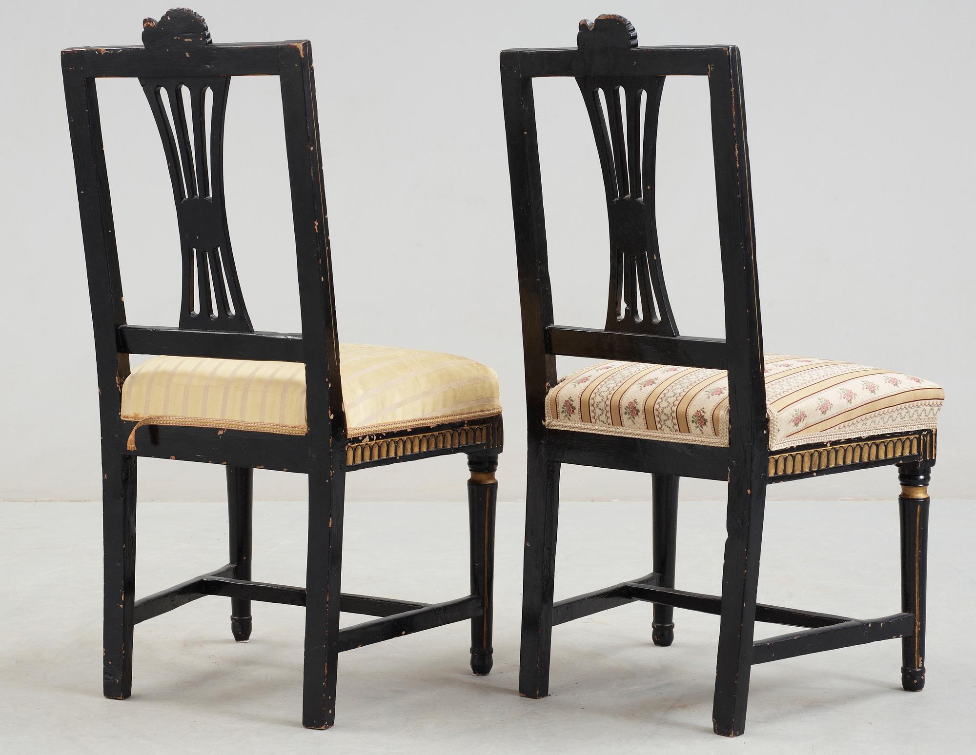 STOLAR, 2 st, Lindome, gustavianska, 1700/1800-tal.