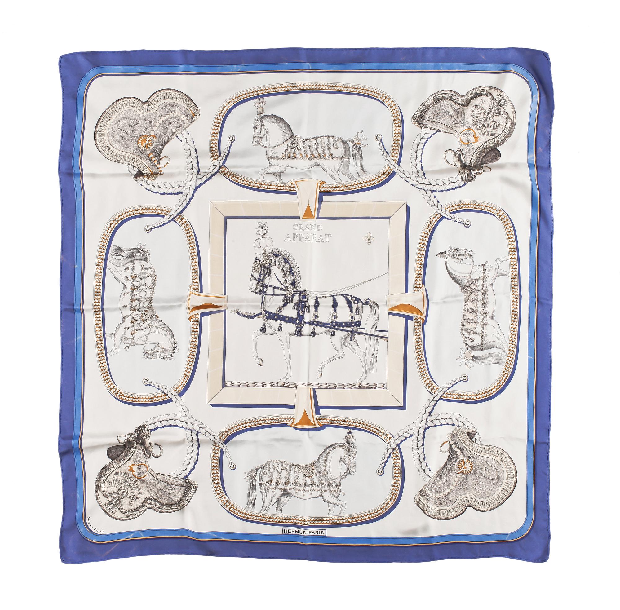 HERMÈS, scarf, "Grand Apparat", 1970-tal.