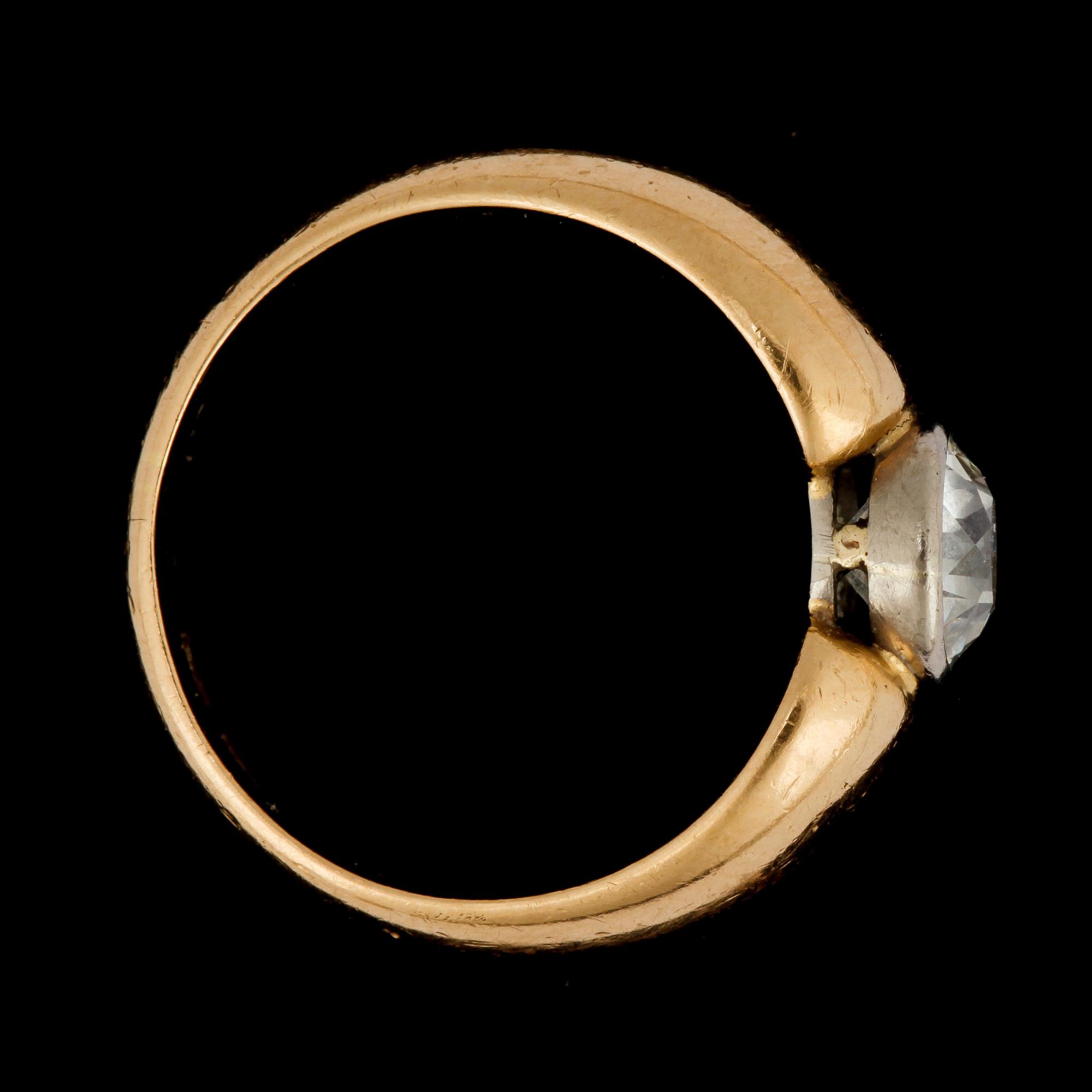 RING med gammalslipad diamant ca 1.15 ct. Kvalitet ca H/VS.