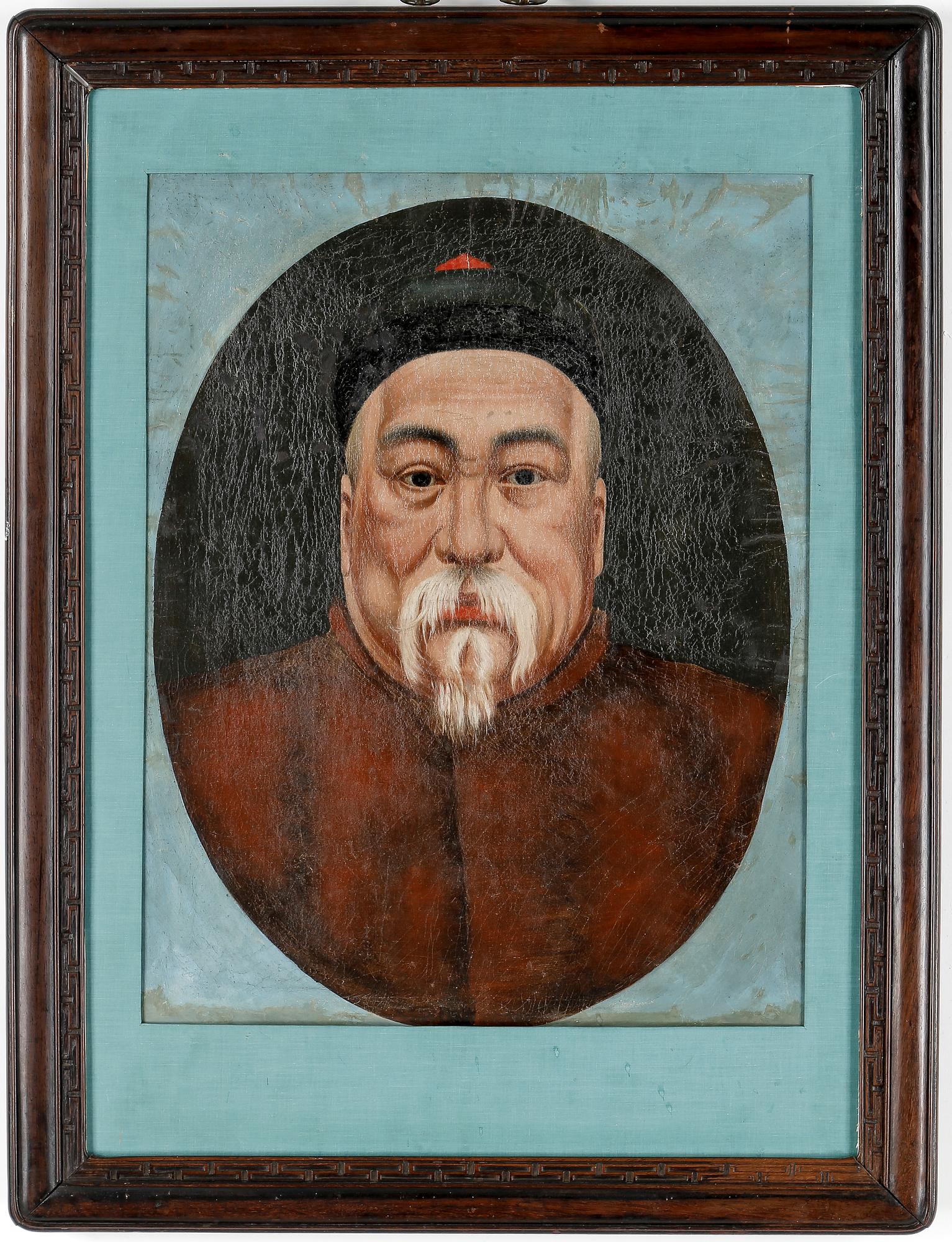 OKÄND KONSTNÄR, olja, Kina, 1870-80-tal.