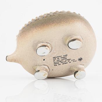 Lisa Larson, figurine, "Hedgehog", Gustavsberg for NK, Nordiska Kompaniet in collaboration with WWF. Limited edition of 2200.