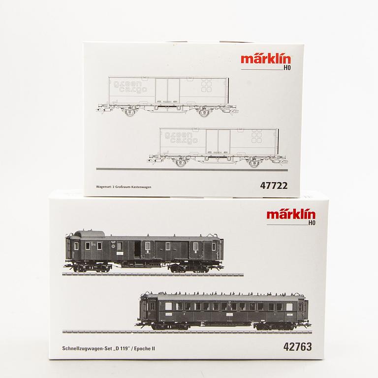 Märklin, 6 vagnset, 47722, 45093, 42763, 47454, 47730 (2 st), H0.