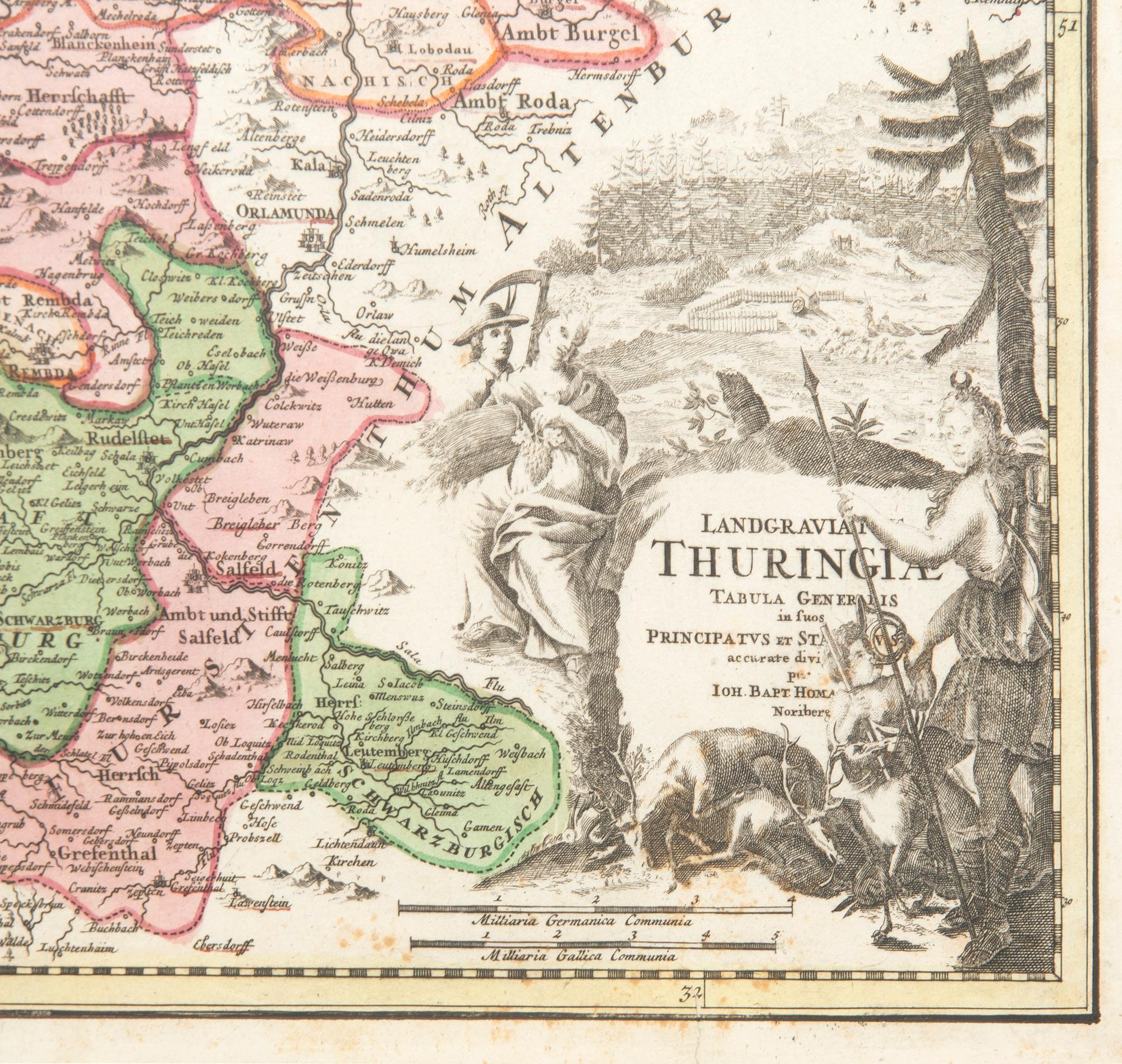 Johann Baptist Homann, karta "Thuringiae tabula".