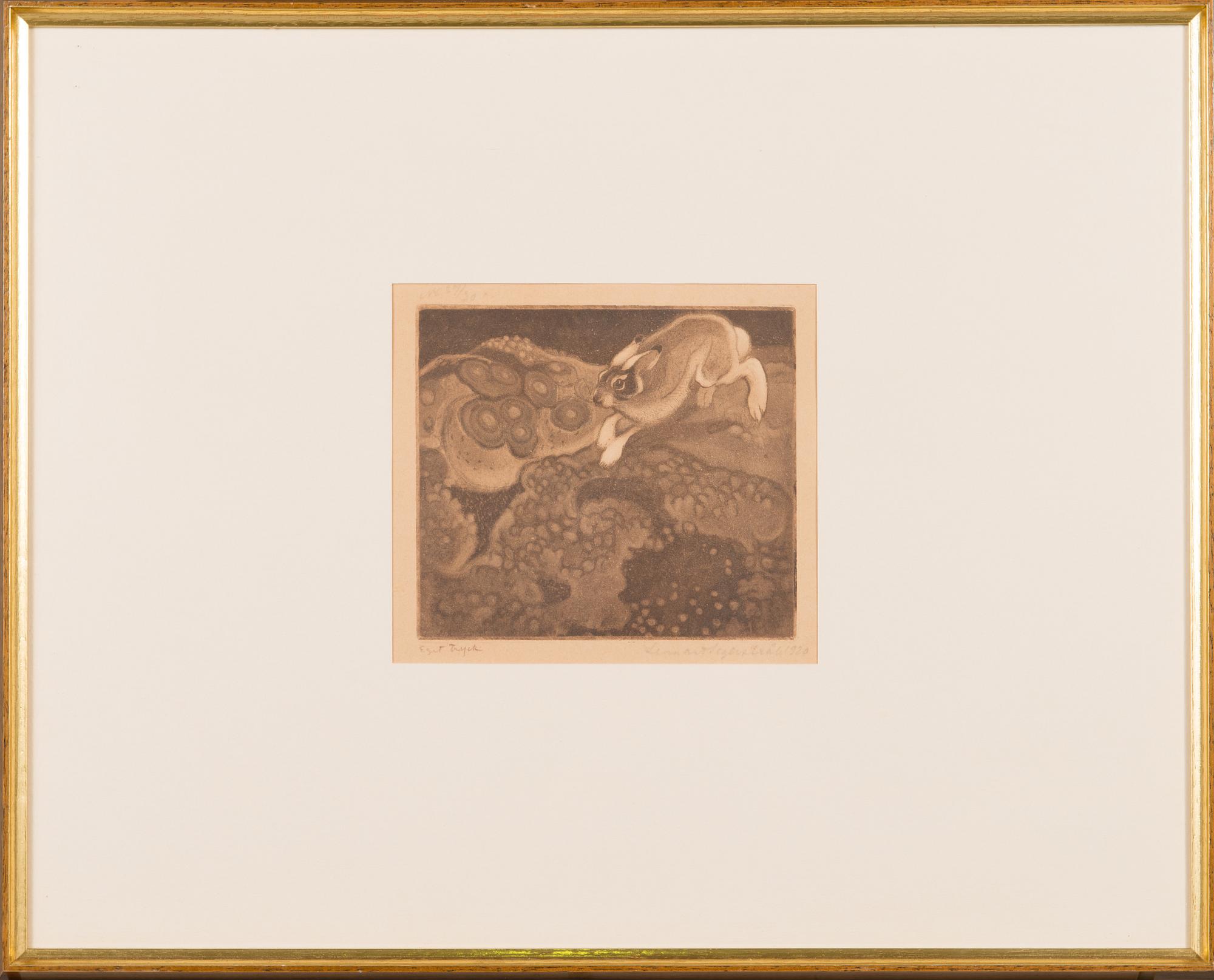 LENNART SEGERSTRÅLE, etching, signed and dated 1920, marked "Eget tryck".