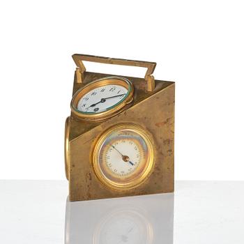 Reseur med barometer och termometer, Frankrike, 1900-talets början.