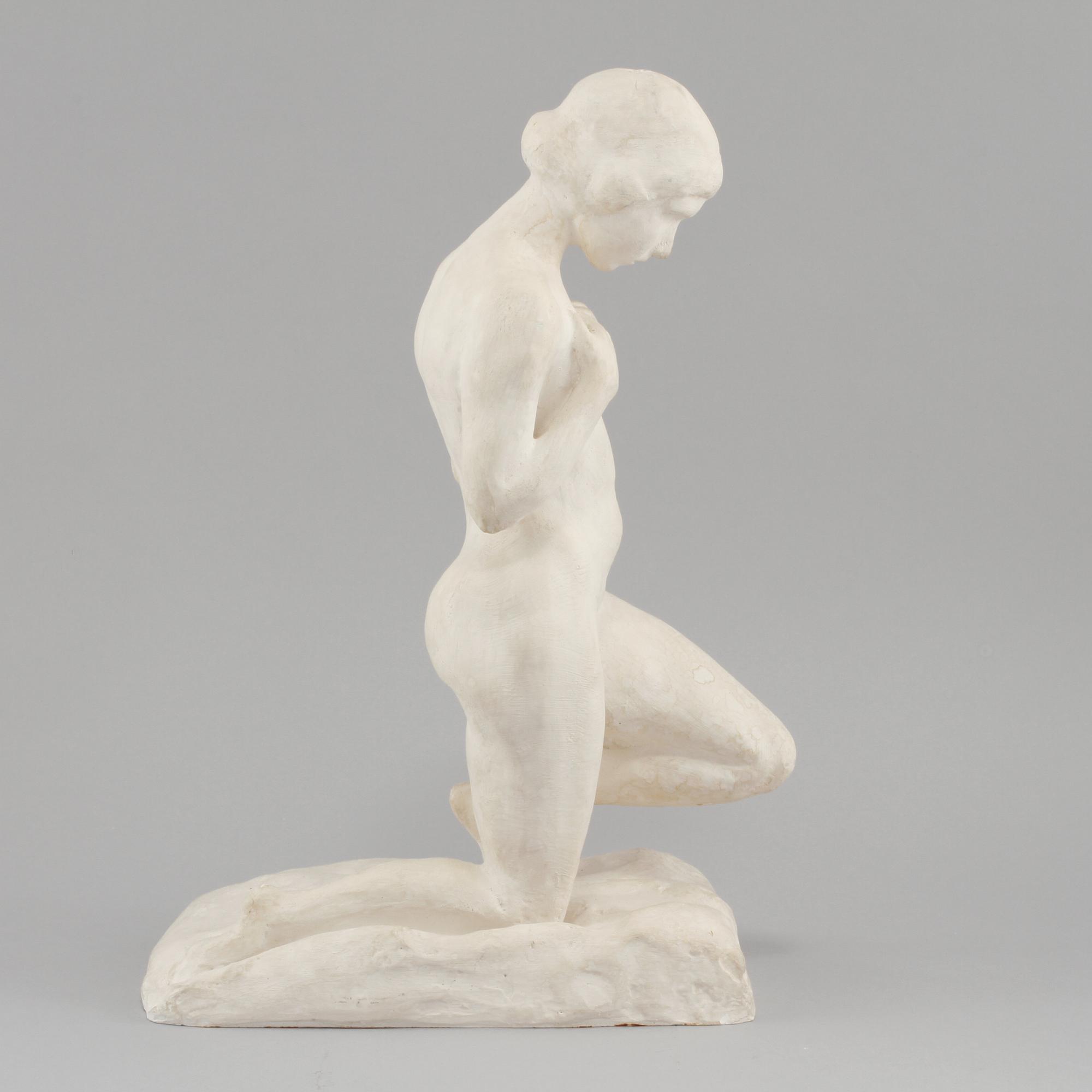 SKULPTUR, gips, signerad Tiderman, 1900-tal.