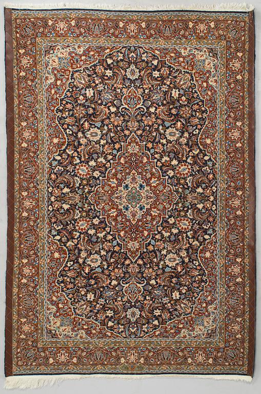 A Moud rug, eastern Iran, signed, approx. 151 x 230 cm.
