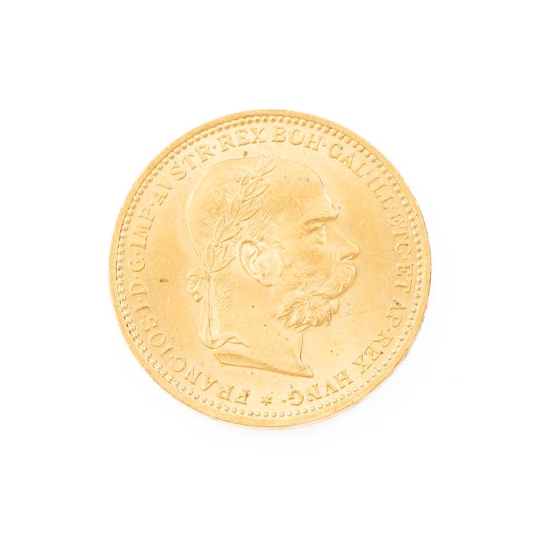 Gold coin, Austria-Hungary, 20 Corona, 1893.