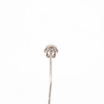Brooch, 14K white gold with diamond, Axel Svensson, Malmö, 1989.