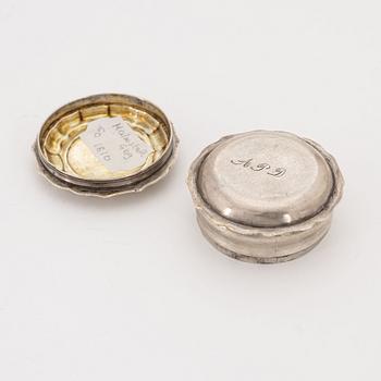 A Swedish Empire silver and parcel-gilt snuff box, mark of J. Malmstedt, Gothenburg 1816.