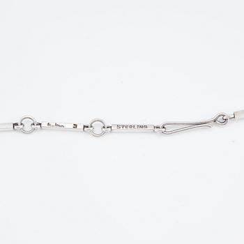 Wiwen Nilsson, a sterling silver and rock crystal pendant and chain, Lund, Sweden 1943.