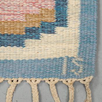 Ingegerd Silow, Matta, rölakan, ca 227-229 x 166,5-168 cm, signerad IS.