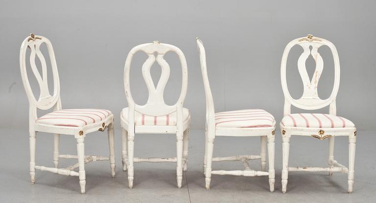 STOLAR, 8 st, gustaviansk stil. omkring 1900.
