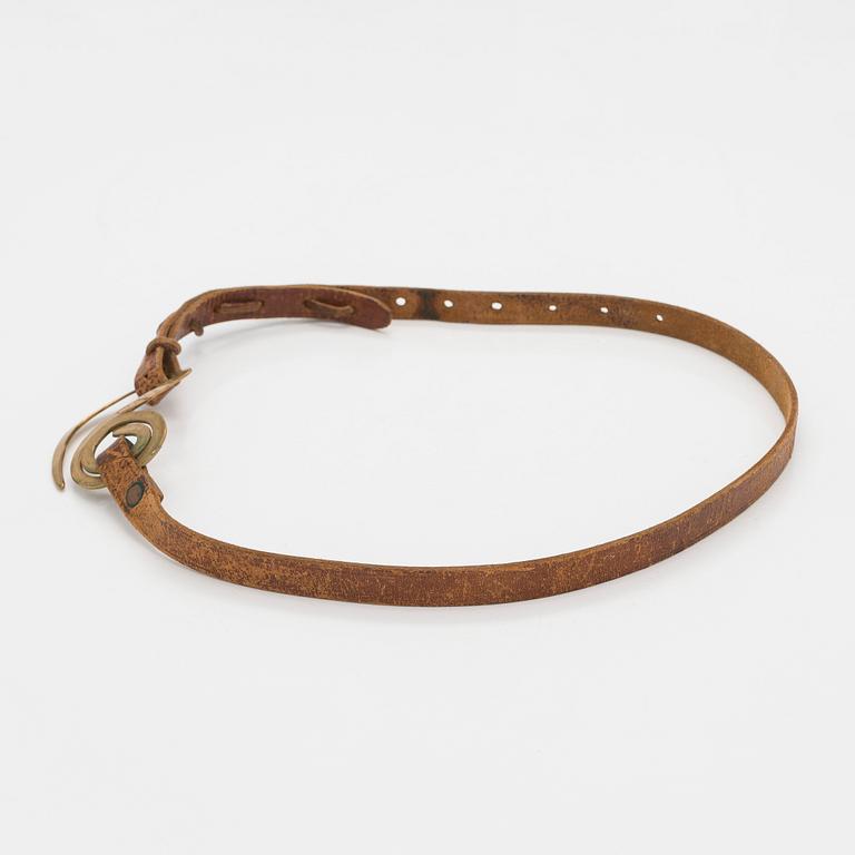 Alexander Calder, belt buckle with leather strap 1938.