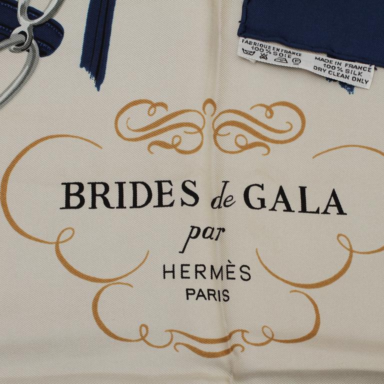 SCARF, siden, "Brides de Gala", Grykar Carre, Hermès, Paris. 1900/2000-tal.