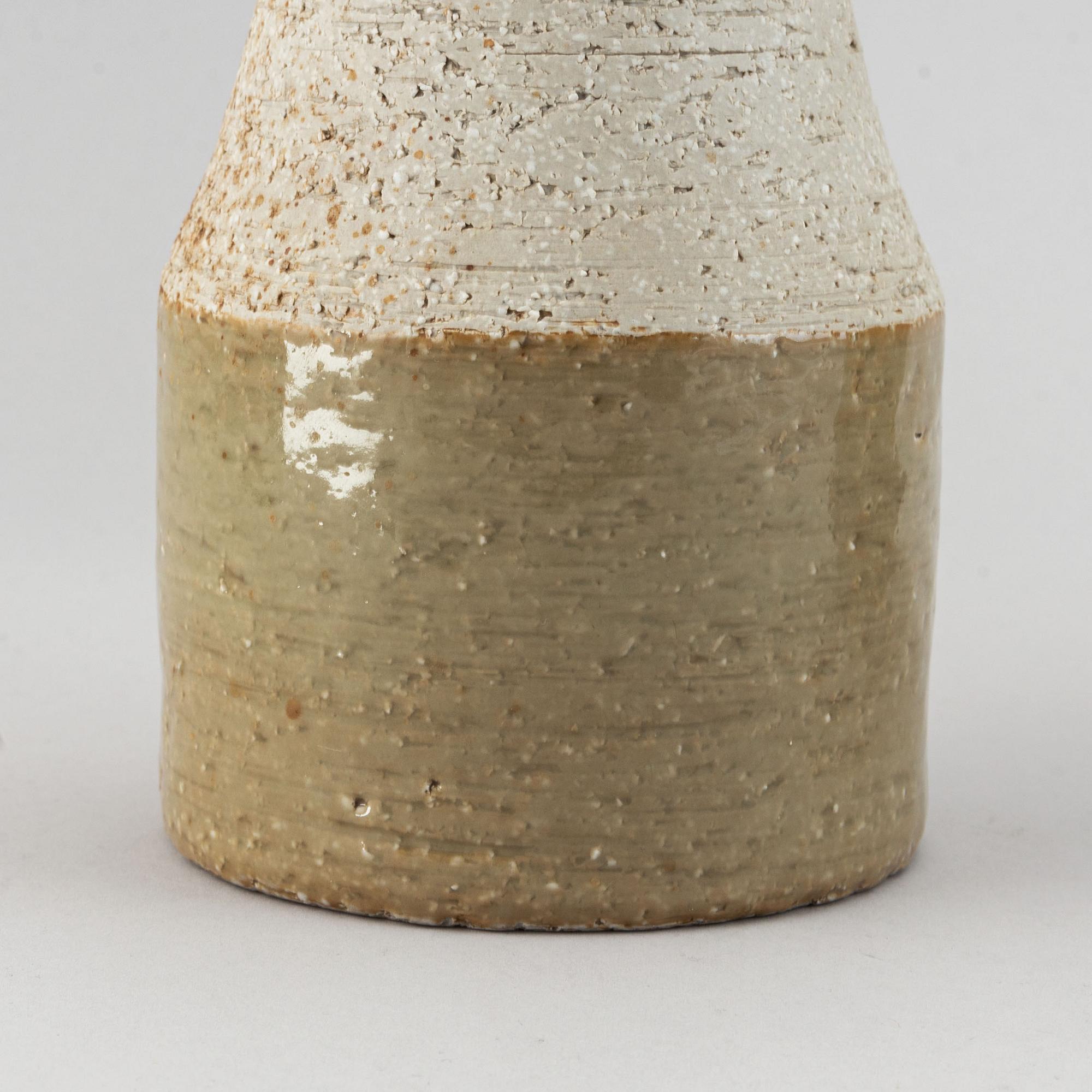 Three mid 20th century glazed stoneware vases, Marianne Westman, Carl-Harry Stålhane och Hertha Bengtsson, Rörstrand.