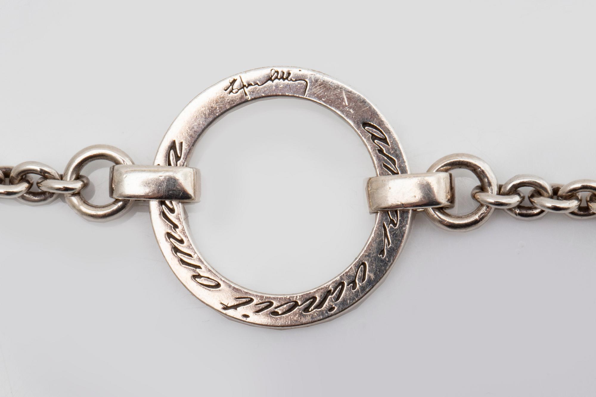 Efva Attling silversmycken 3 delar, 2 collier och 1 armband, sterling silver, original etui.