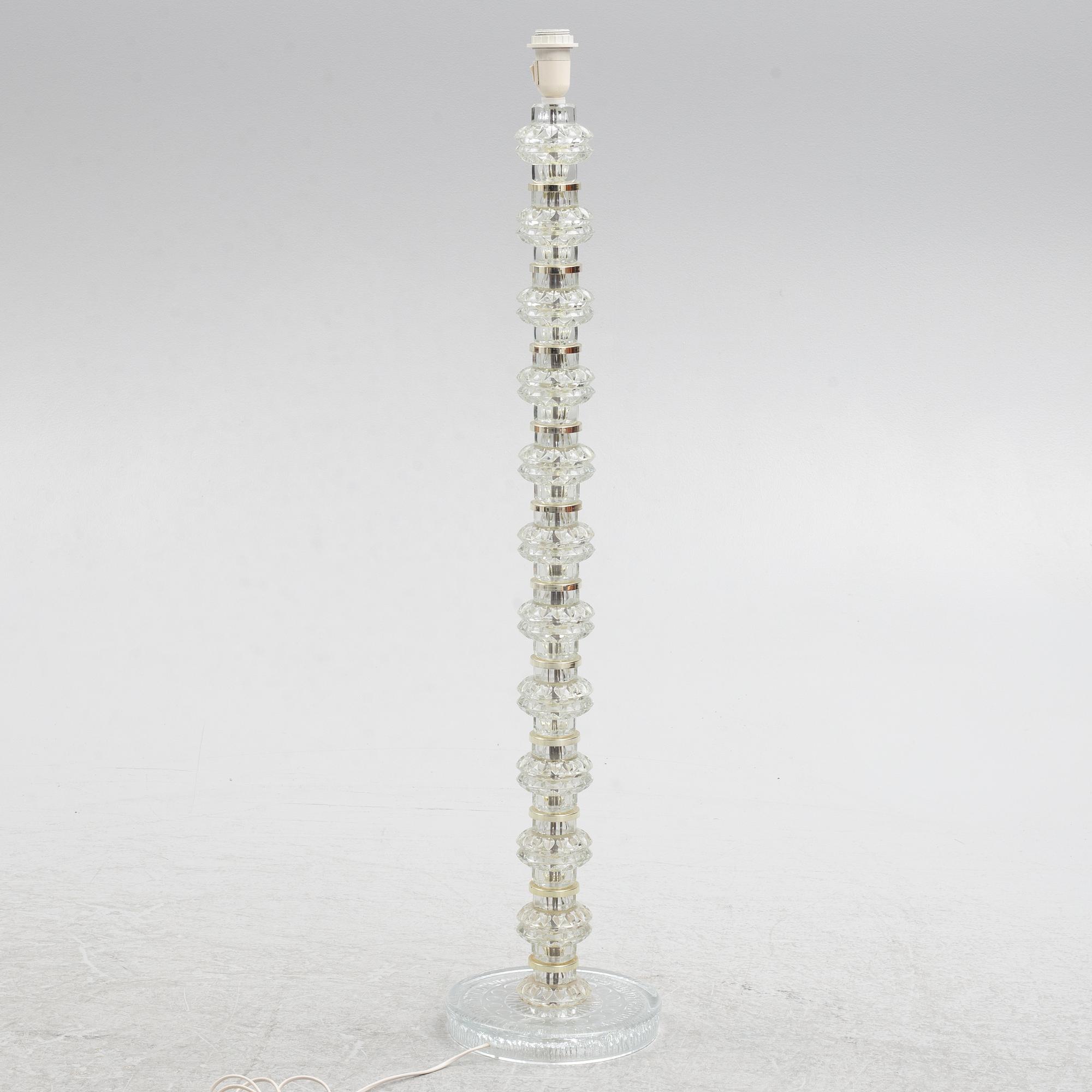 Carl Fagerlund, a floor lamp, Orrefors, 1960s.