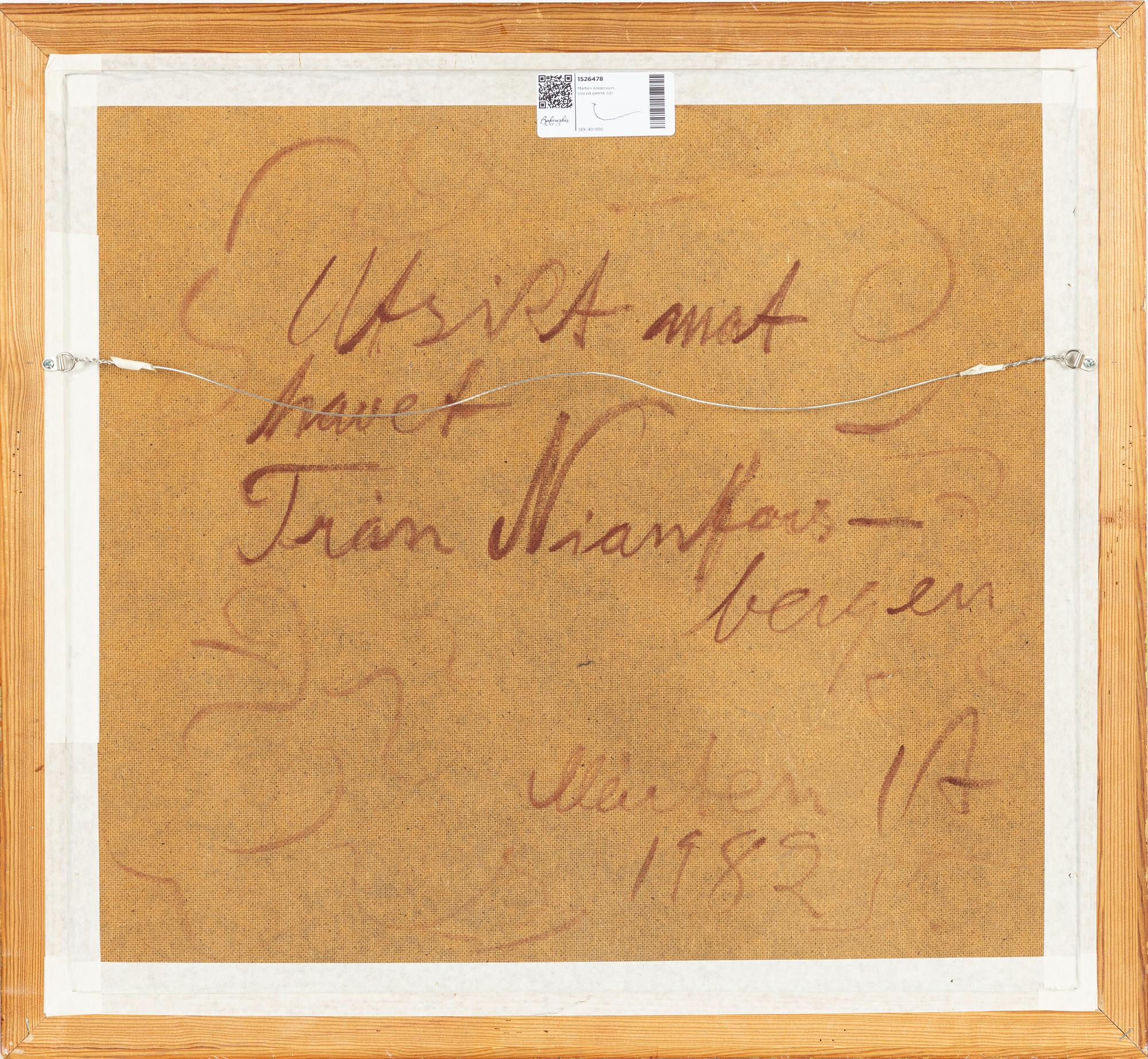 Mårten Andersson, "Utsikt mot havet från Nianforsbergen".