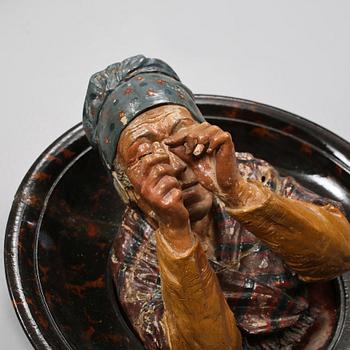 VÄGGPLAKETTER, ett par, 1800-tal.