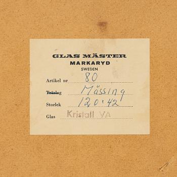 Spegel, mässing, Glasmäster, Markaryd.