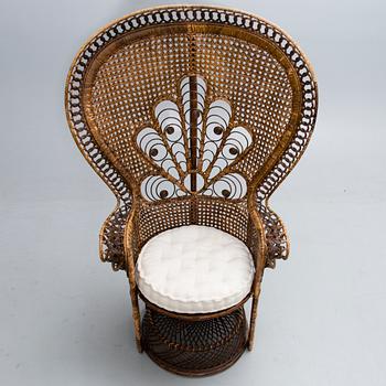 KORGSTOL, sk "Peacock chair", 1970-tal.