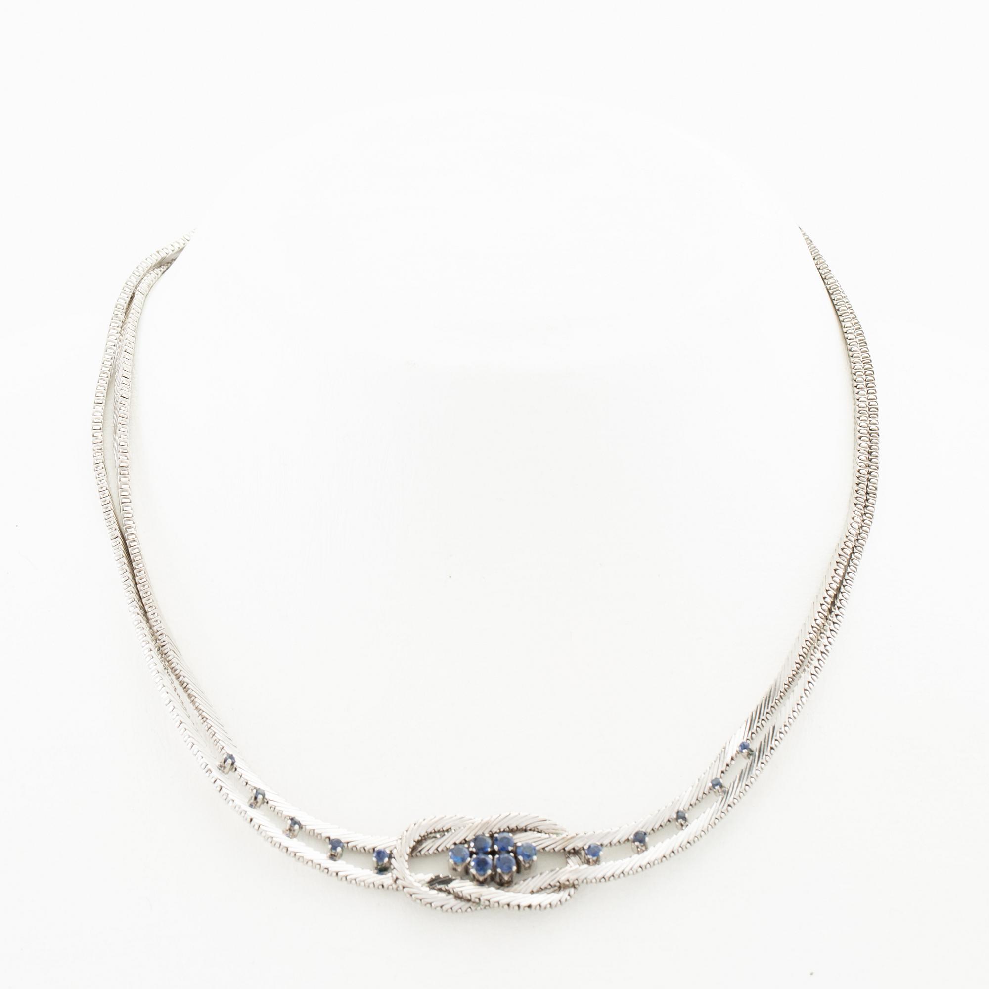 Necklace 18K white gold, Signoretti Renato, Vicenza Italy.