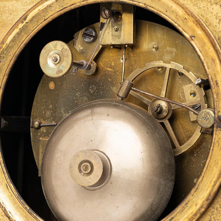 An Empire mantle clock, France, first half of the 19th century.