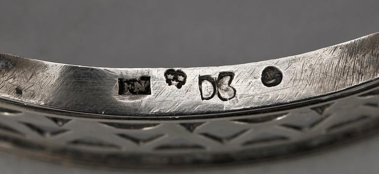 SALTKAR, silver. Empire. Fredrik Nymansson, Kristinehamn 1810. Ca 57 g.