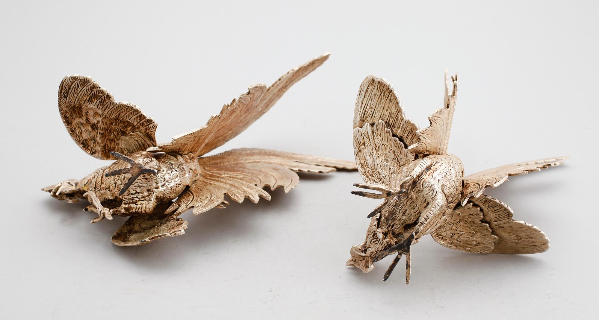 FIGURER, 2 st, nysilver, 1900-tal.