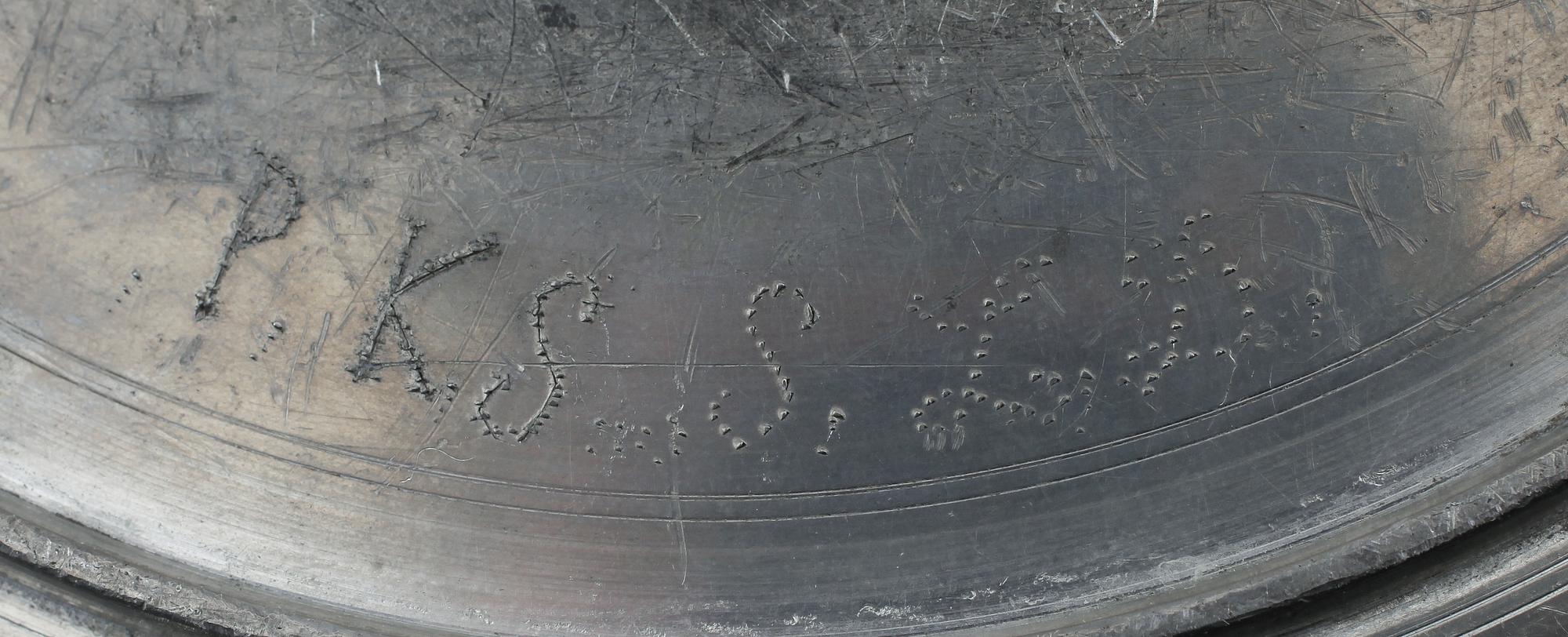 GRÖTSKÅL, tenn, Lorens Gustaf Krouthén, Karlshamn 1824-1834.