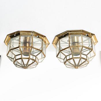 Hijos Esteves, pendant lamps, a pair, Taurus, Spain, second half of the 20th century.