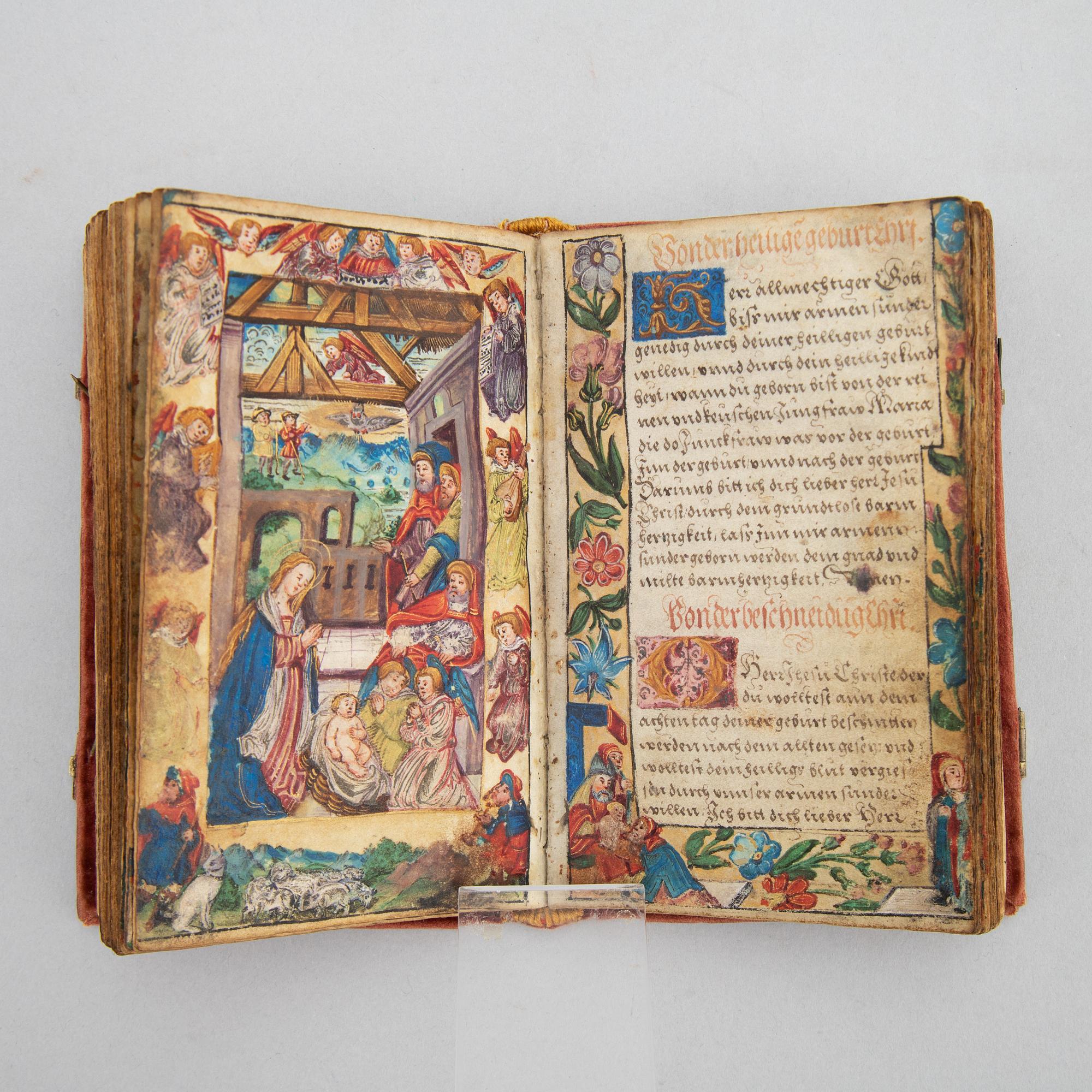 Medieval prayer book, 1523.