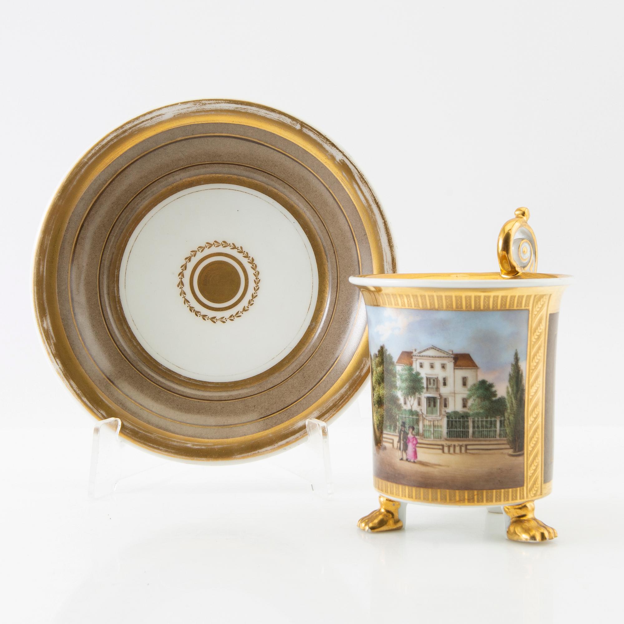 Cup with saucer Empire mid-19th century.