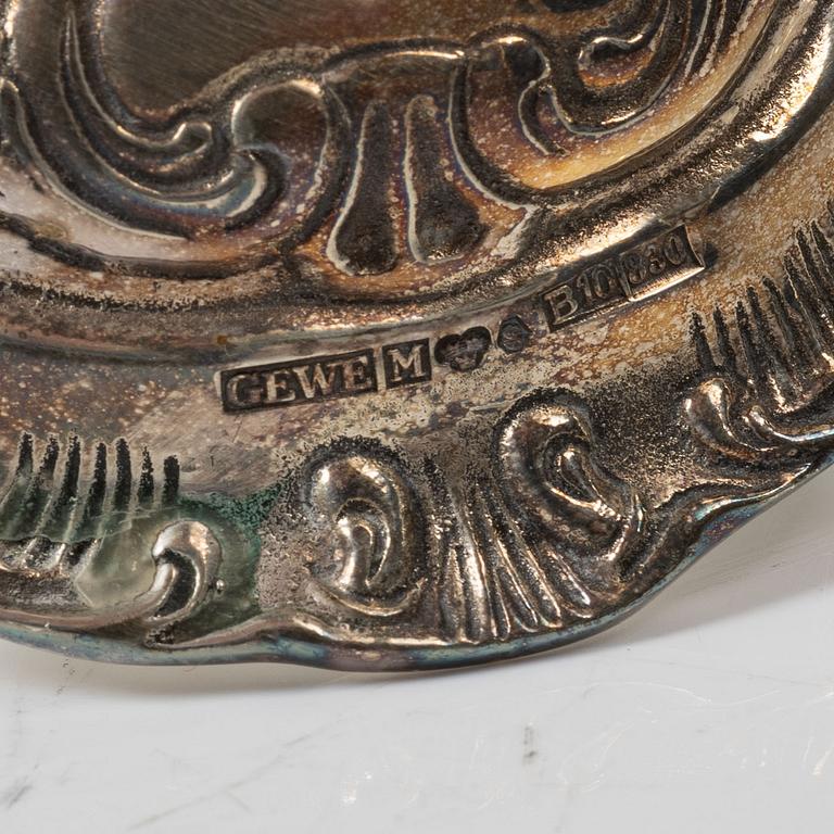 A pair of Swedish silver candlesticks, marks of GEWE, Stockholm 1976.