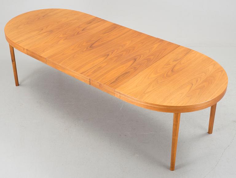 A teak dining table from Skaraborgs Möbelindustri in Tibro mid 20th century.
