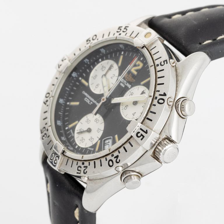 Breitling, Chrono Colt, chronograph, wristwatch, 38 mm.